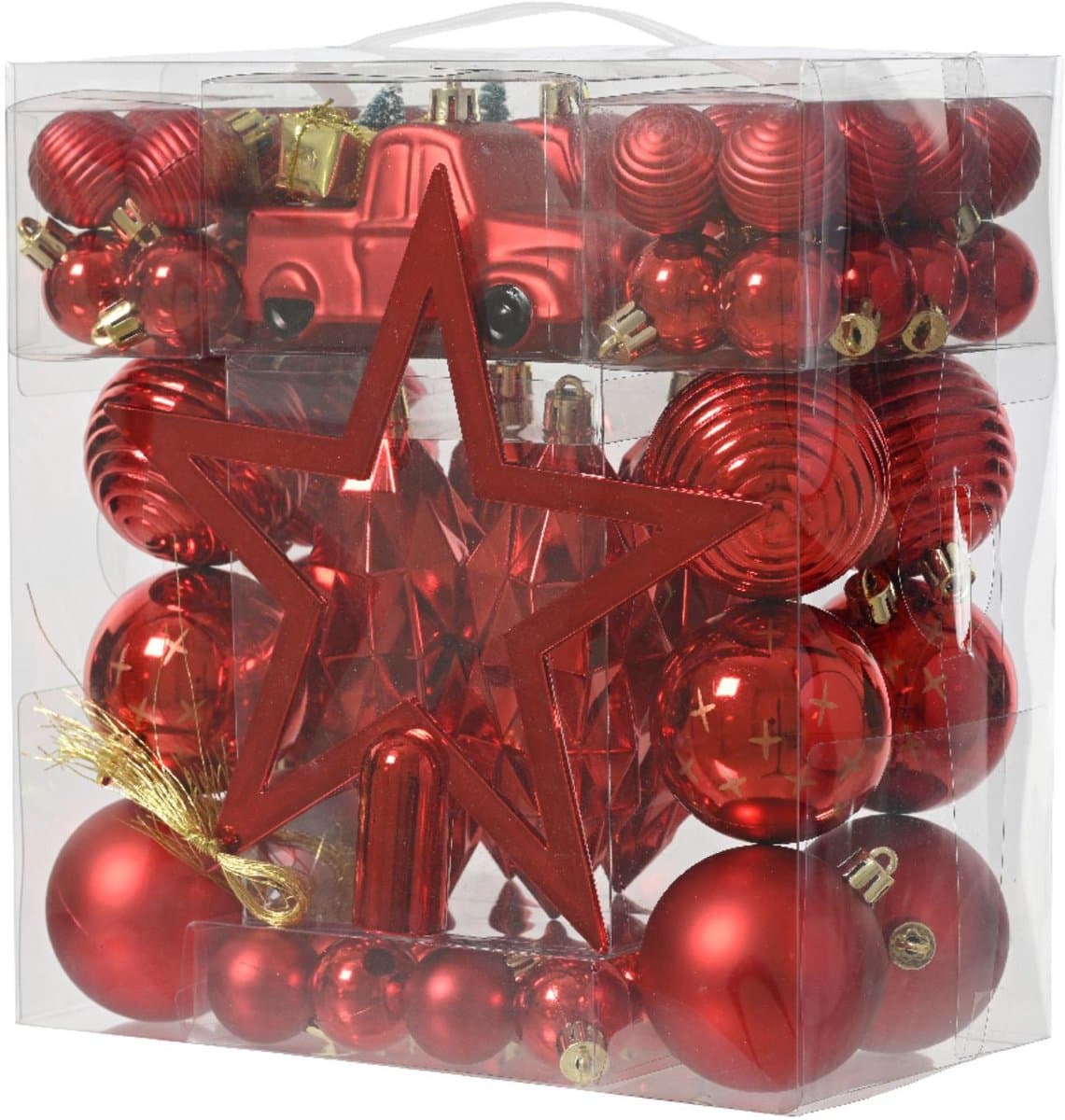 Decoris Rode Kerstboom Decoratie: Klaar voor Feest! ✨ cadeau - 1/1
