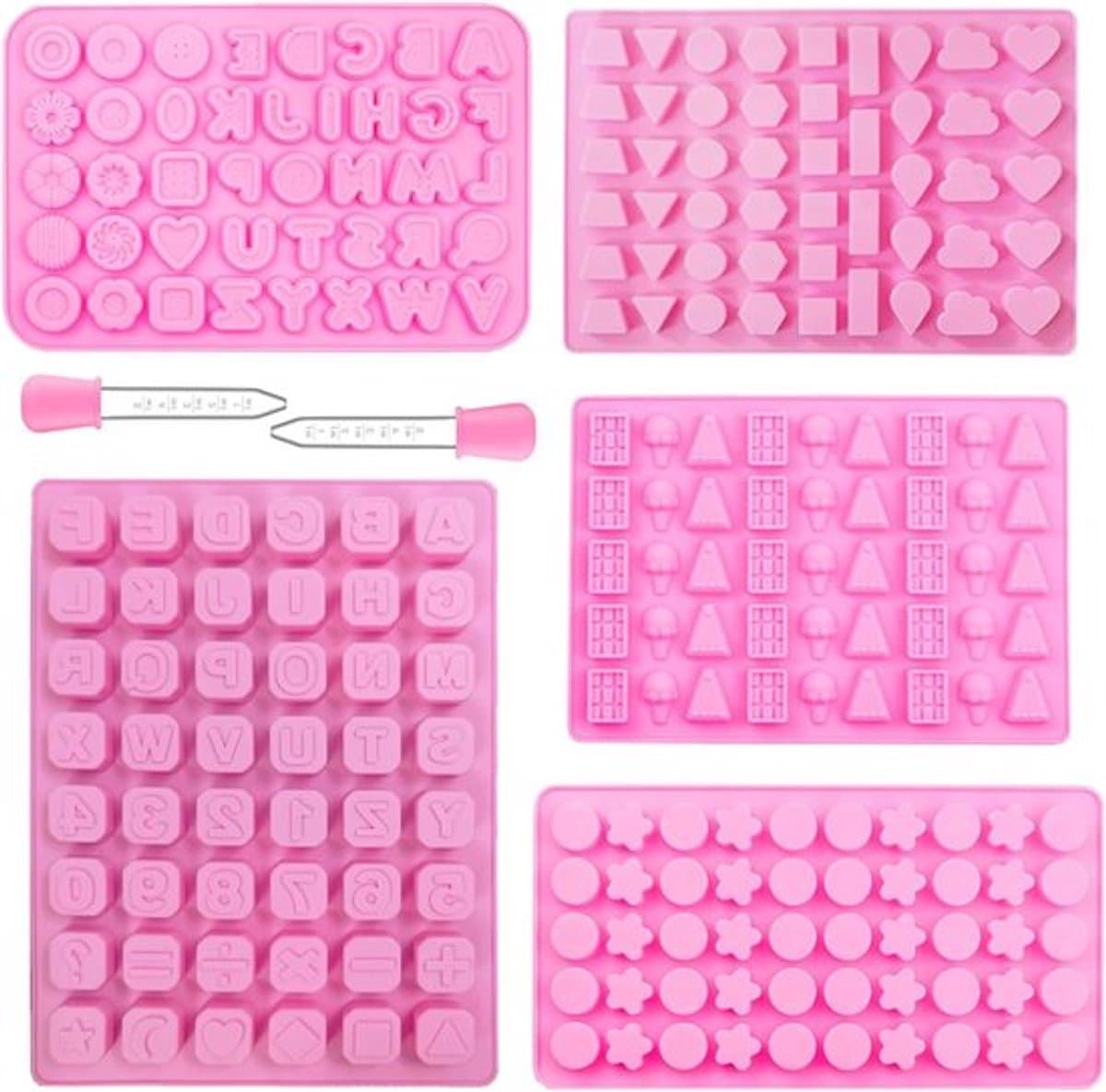 Sweet Creations Await: Silicone Candy Mold Set