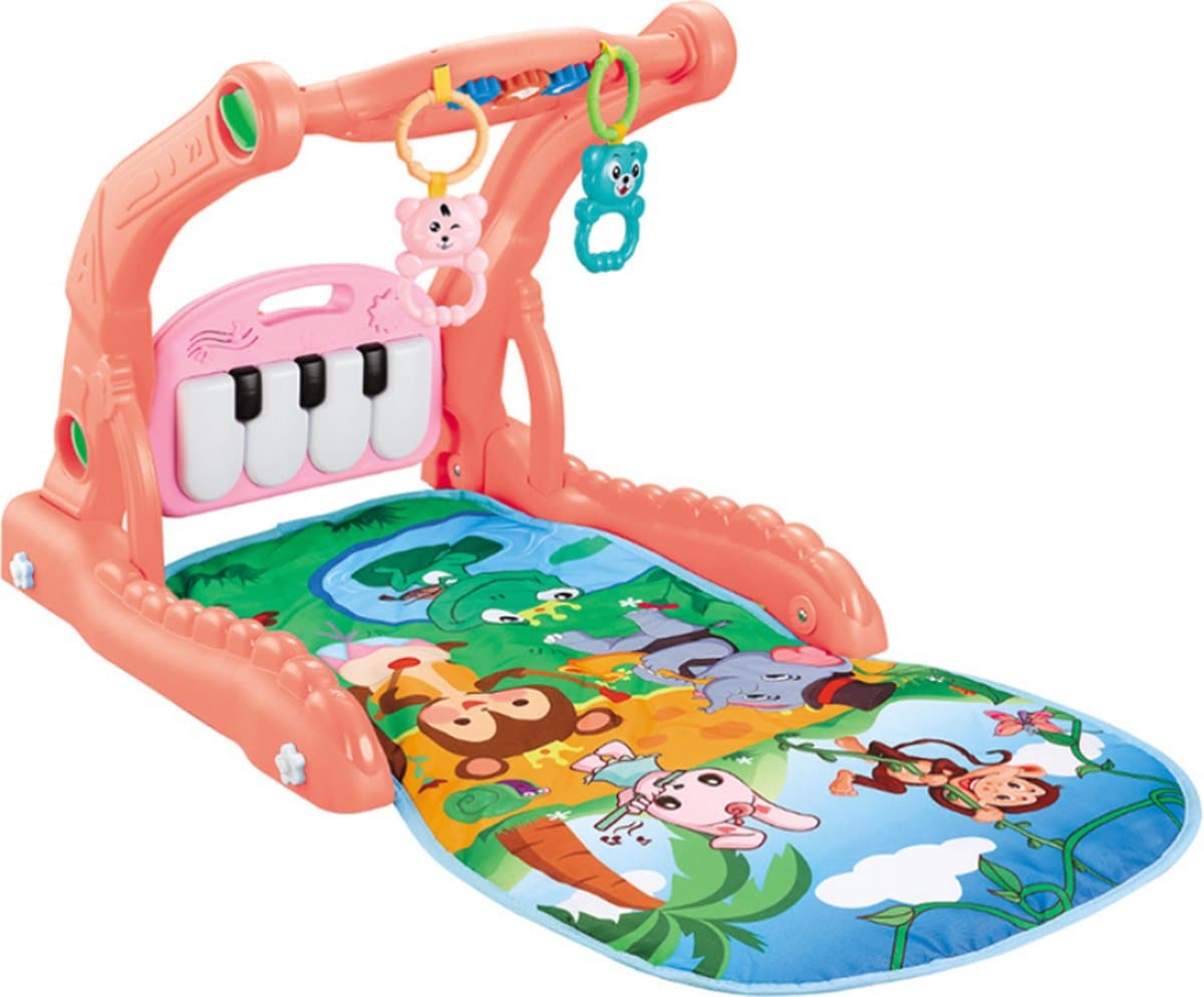Roze 2-in-1 Babygym en Loopwagen