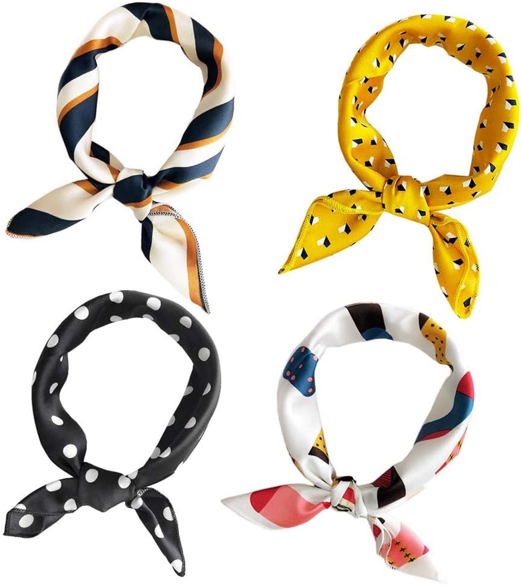 Your Gift: 4 Colorful Silky-Soft Scarves