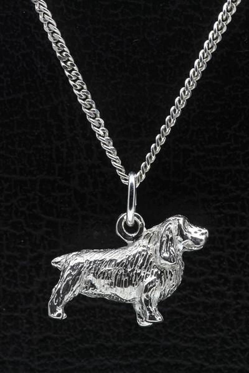 Elegant Silver Sussex Spaniel Necklace Pendant gift - 1/1