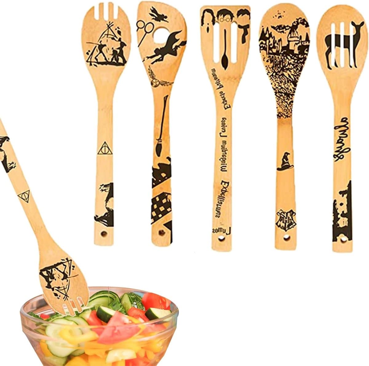 Your Essential 5 Bamboo Spoons Set gift - 1/1